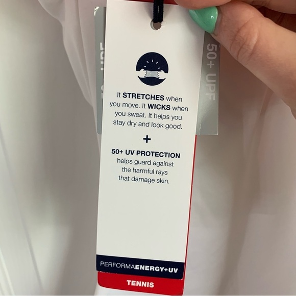 NWT FILA White Strappy Racerback Athletic Tank Top, size L - Picture 7 of 12